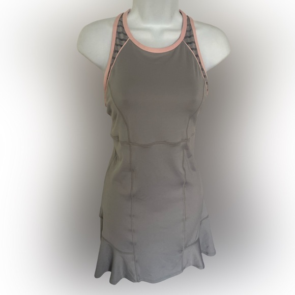 Iphorn Dresses & Skirts - Iphorn Gray and Pink Athletic Dress- M gray  pink trim , Polyester spandex